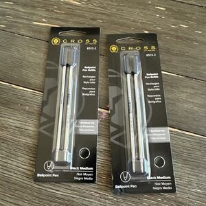 Cross Ballpoint Refill, Medium Black, 2 per card, (8513-2) 2 cards